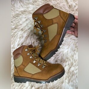Timberland 6” Field Boots in Sundance/Brown Boys Size 4